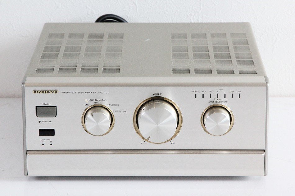 ONKYO INTEC275 プリメインアンプ 85W+85W(4Ω) シルバー A-922MLTD(S)　【中古品】