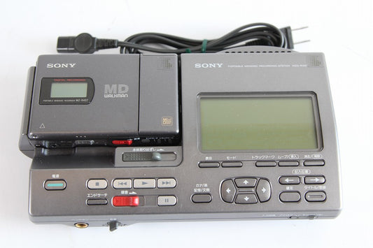 SONY ポータブルミニディスクレコーダー MDウォークマン WALKMAN レコーダー ステーション付き 録音再生 【MZ-R4ST】　【中古品】