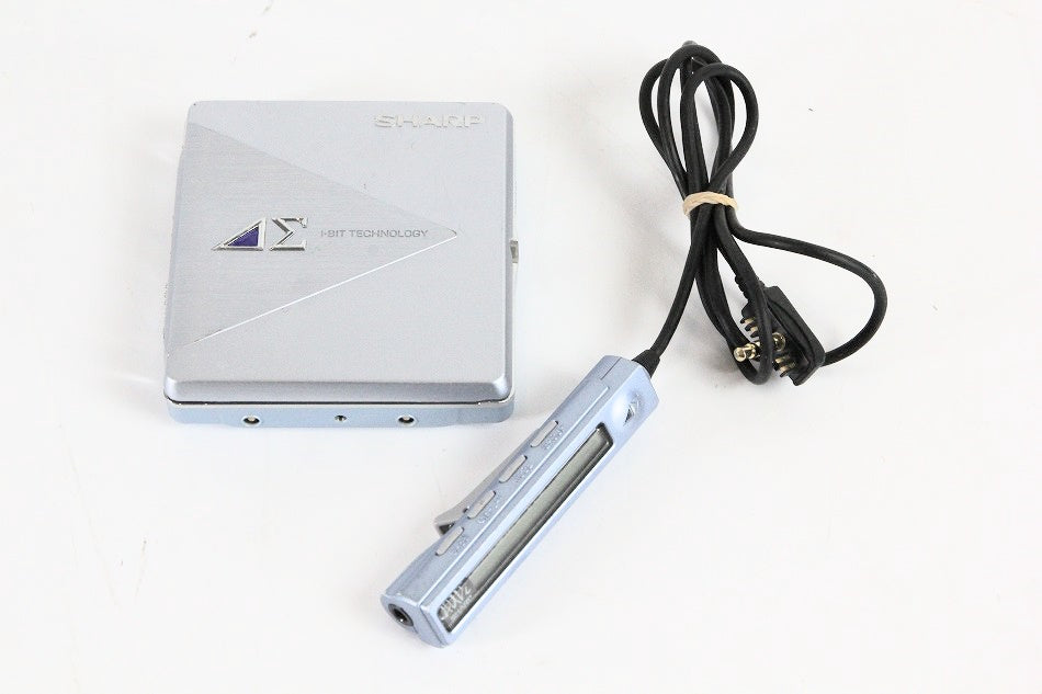 SHARP ポータブルMDプレーヤー MD-DS5-A ライトブルー　【中古品】